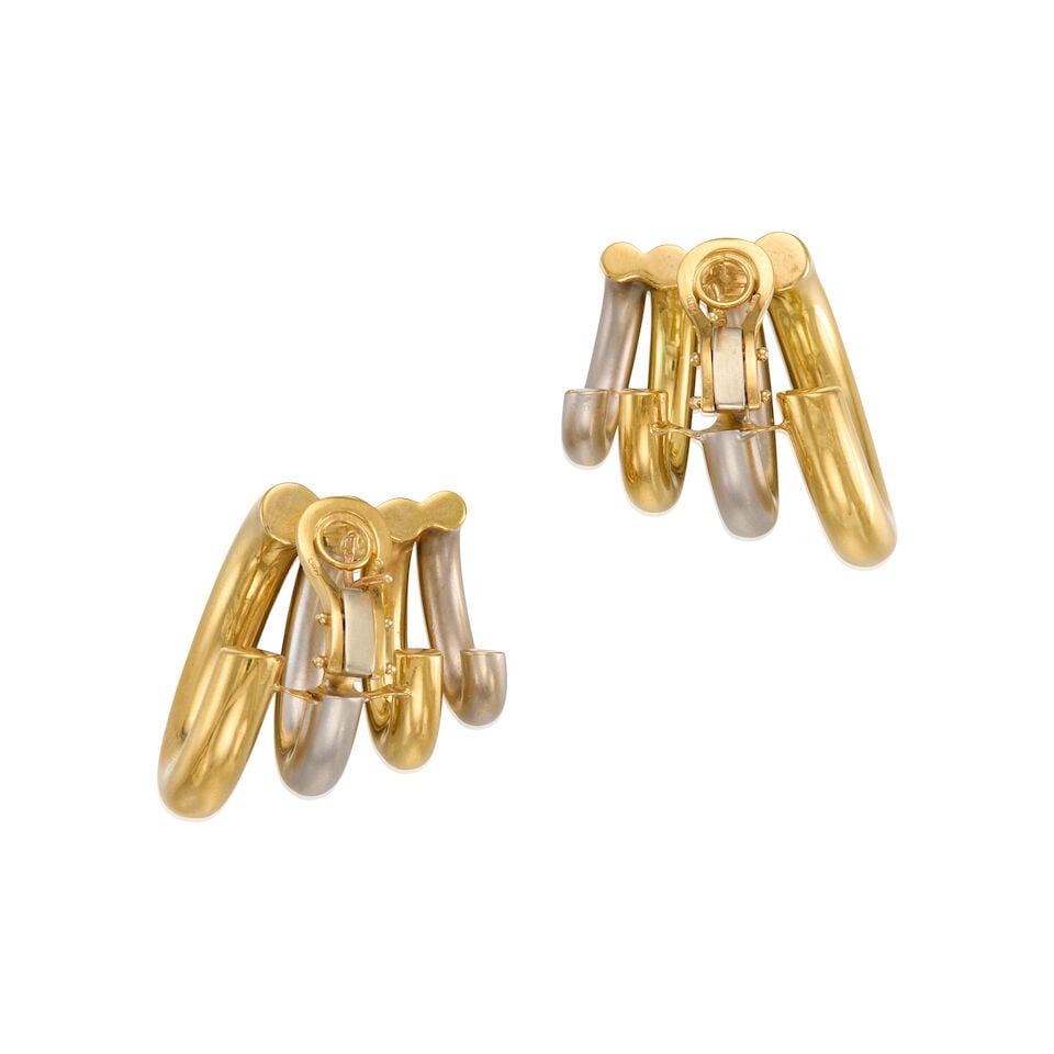 BICOLORED GOLD EARRINGS - 2