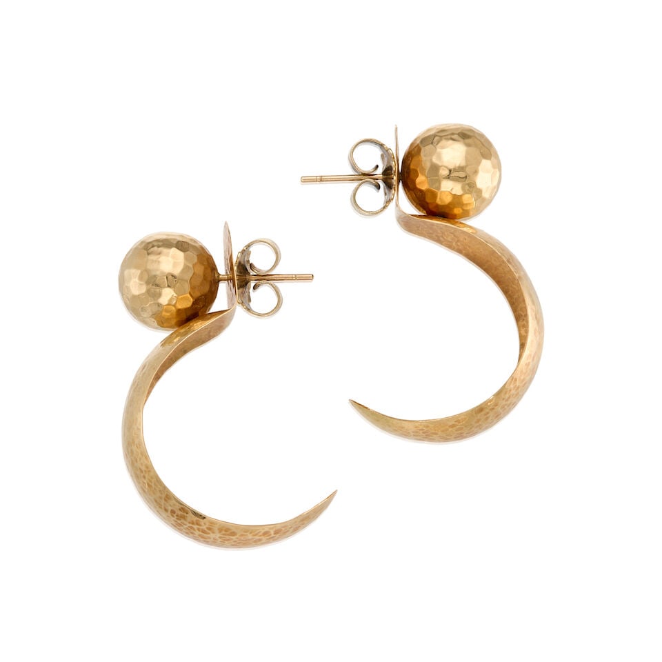 14K YELLOW GOLD EARRINGS - 2