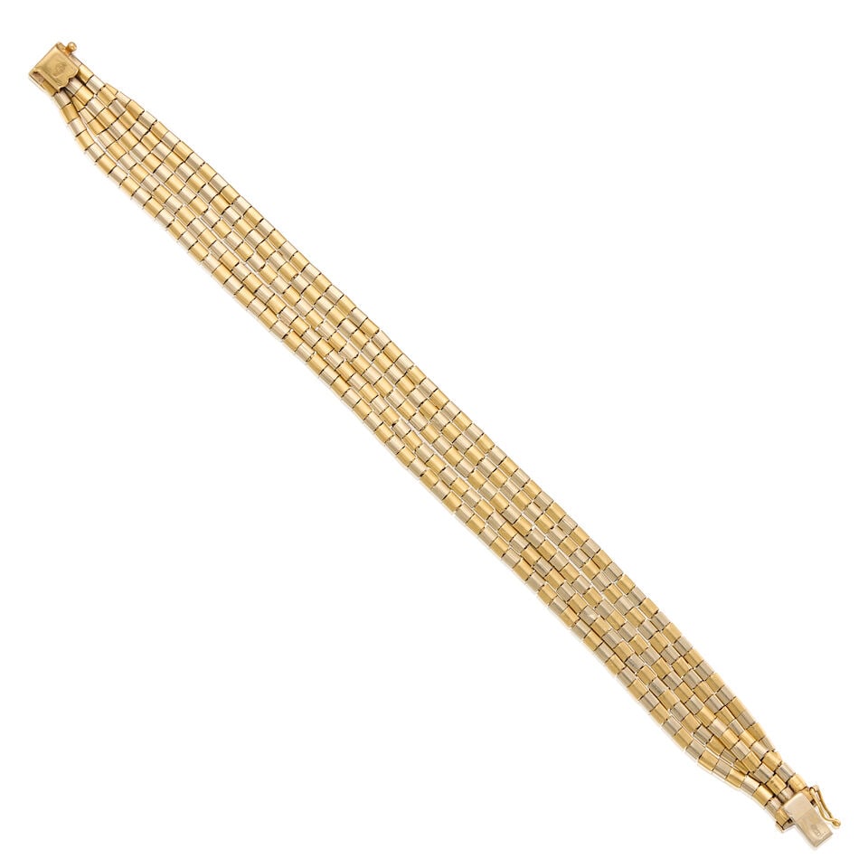 18K BICOLOR GOLD AND MULTISTRAND BRACELET - 2