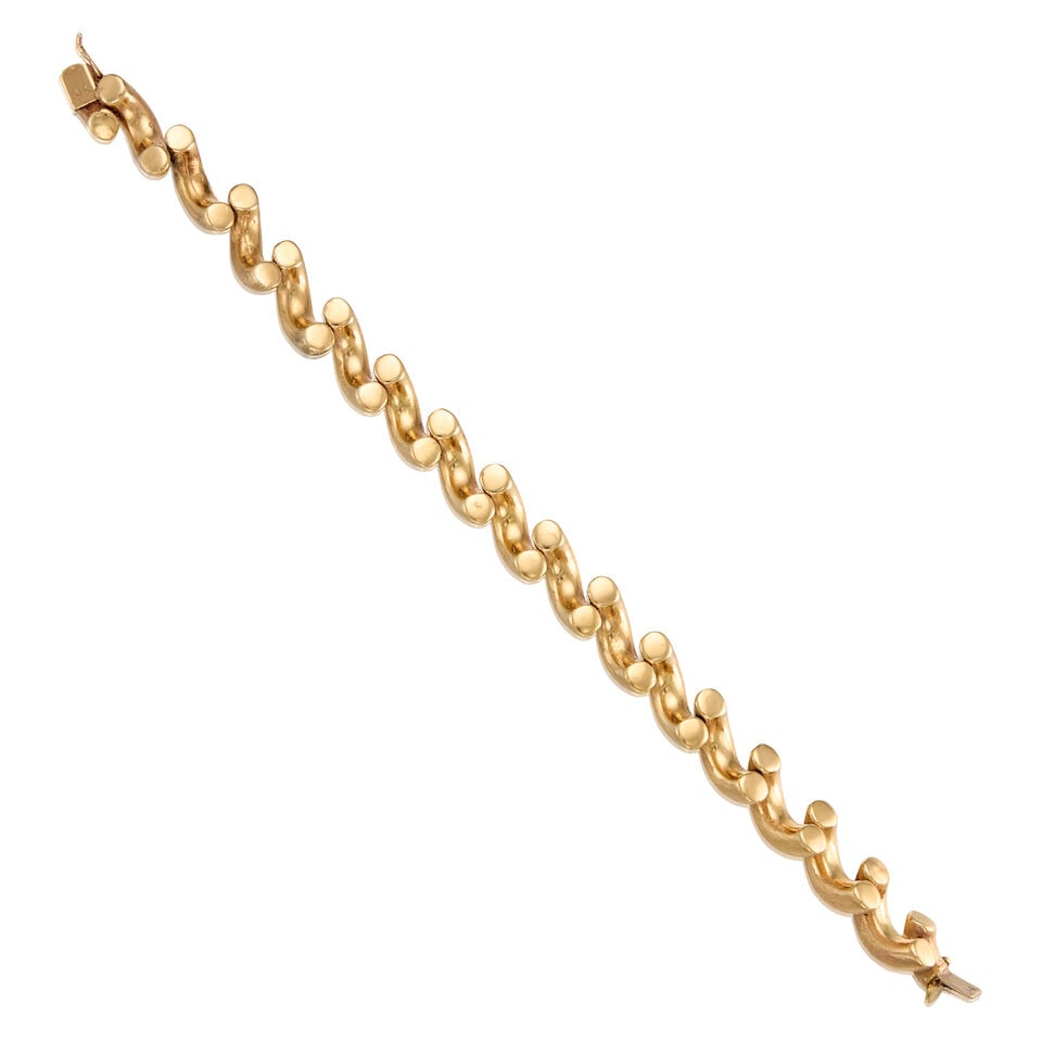 14K YELLOW GOLD LINK BRACELET - 2