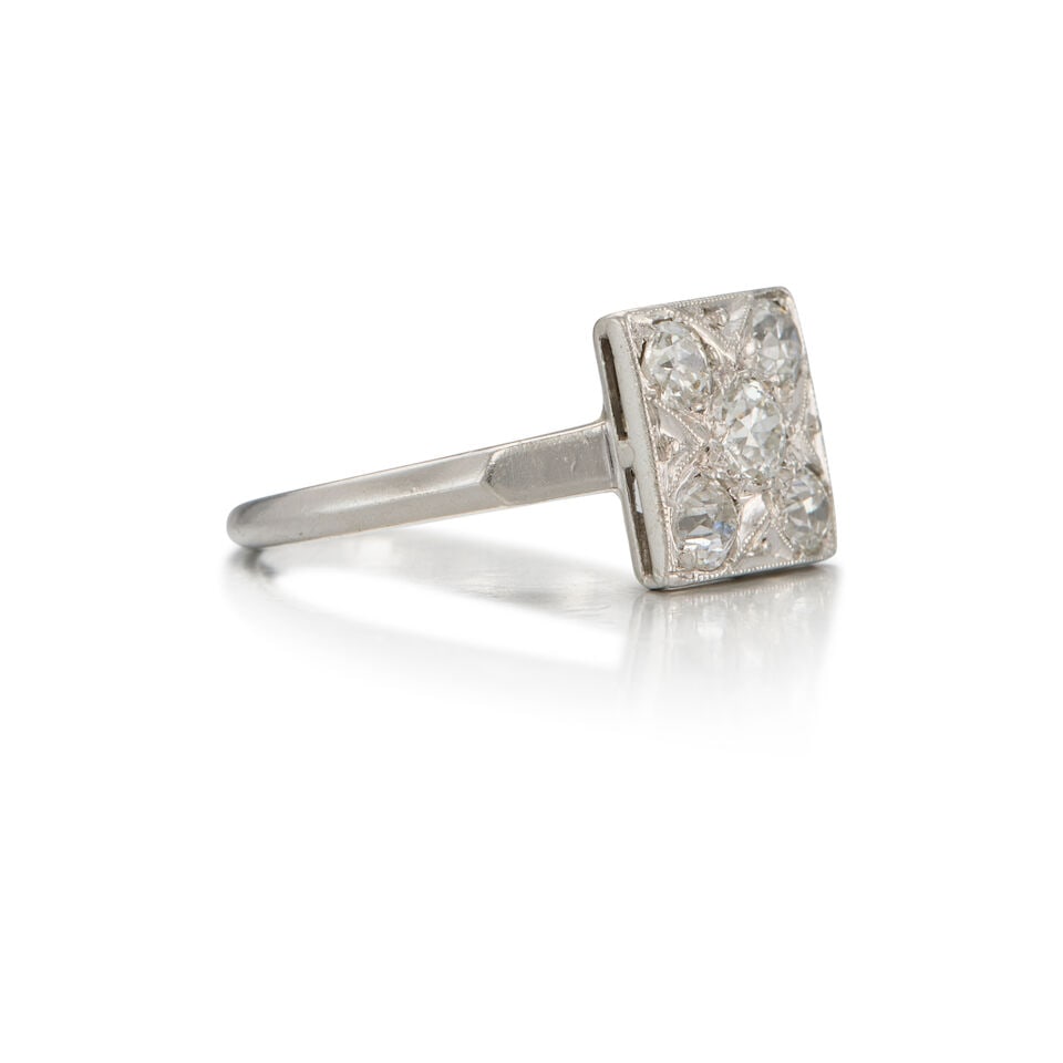 PLATINUM AND DIAMOND RING - 2