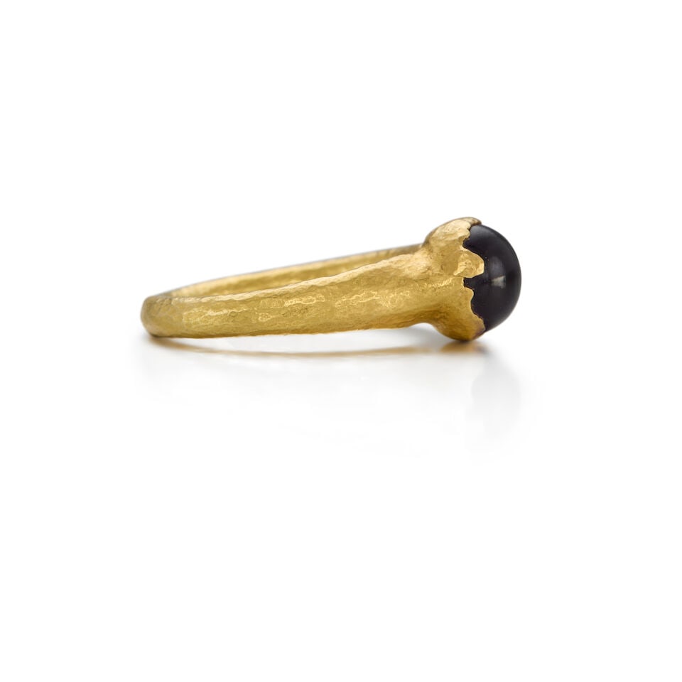22K GOLD AND AMETHYST RING - 2
