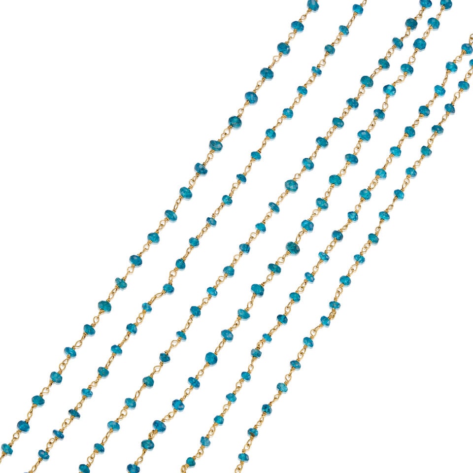 18K GOLD AND APATITE NECKLACE - 2