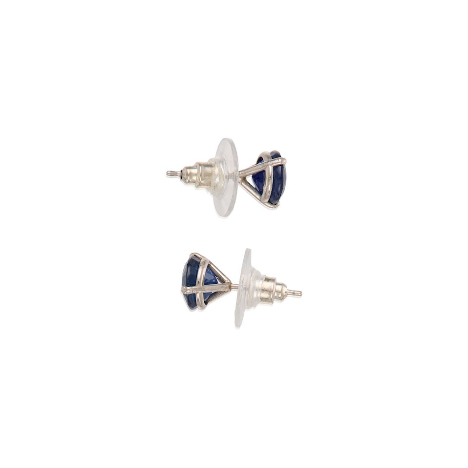 SAPPHIRE STUD EARRINGS - 2