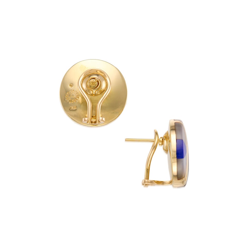 ASCH GROSSBARDT: 14K GOLD AND GEMSET EARRINGS - 2