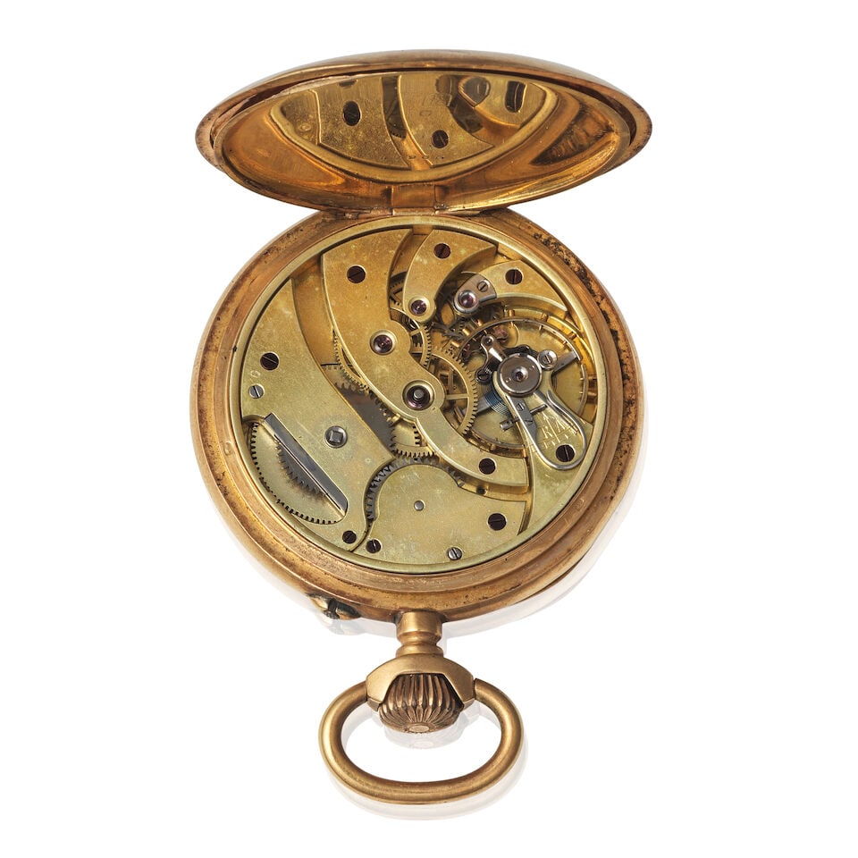 Breguet. An 18K gold open face keyless wind pocket watch Breguet. Montre de gousset à cadra... - 3