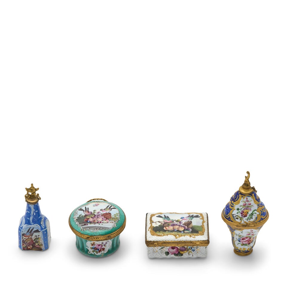 Four South Staffordshire Enamel Items, 18th century, - 3