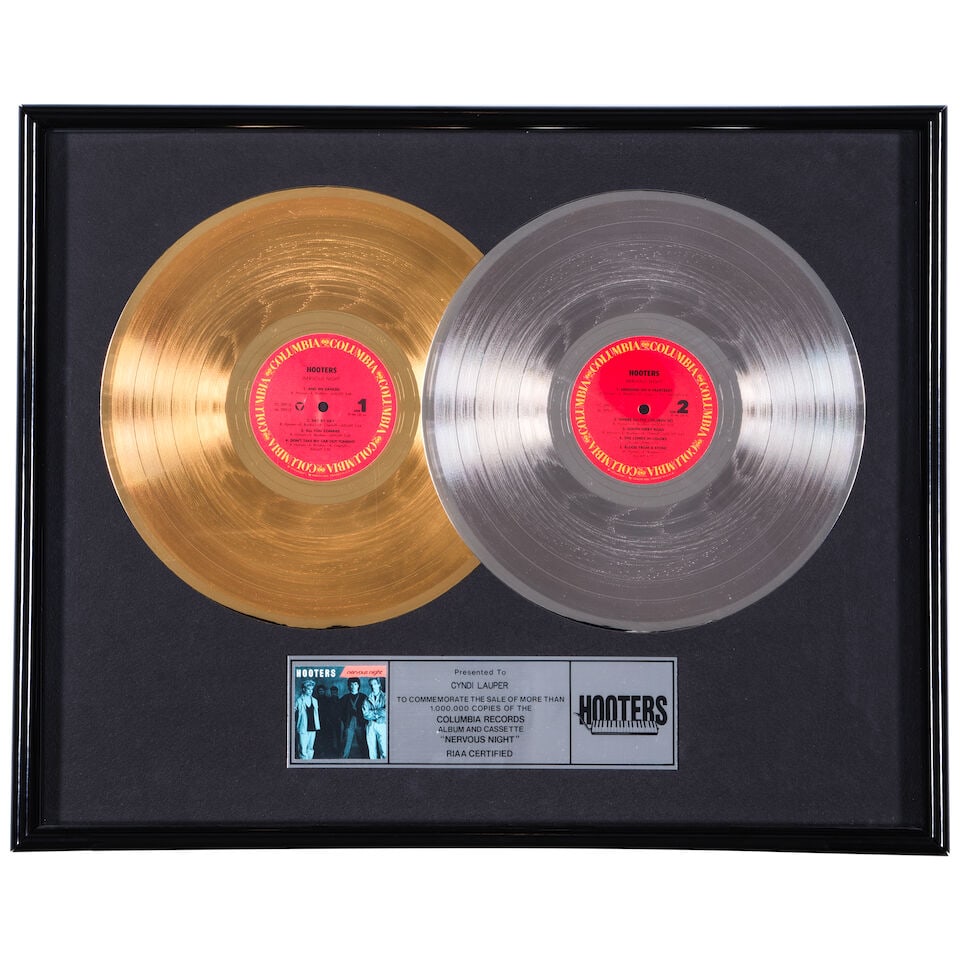 THREE FRAMED RIAA PLATINUM AWARDS PRESENTED TO CYNDI LAUPER 1985-1992 - 3