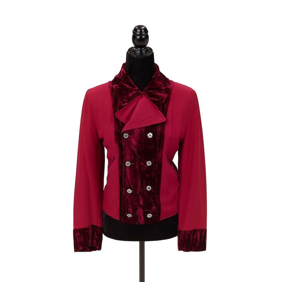 TWO VELVET LOOKS WORN DURING PUBLIC APPEARANCES Mid-1980s - 2