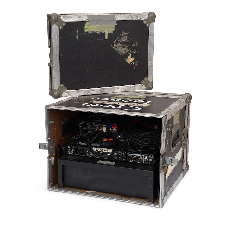 A TOUR-USED RACK MOUNTED AUDIO SYSTEM IN A CYNDI LAUPER STENCILED ROAD CASE - 2