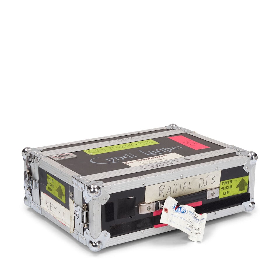 A TOUR-USED THREE-UNIT RACK MOUNTED AUDIO SYSTEM IN A CYNDI LAUPER STENCILED ROAD CASE - 3