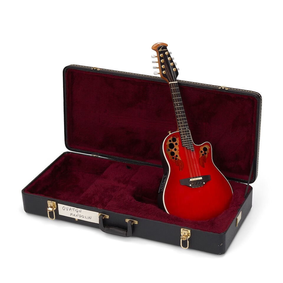AN OVATION ACOUSTIC-ELECTRIC SUNBURST RED MANDOLIN New Hartford, Connecticut, circa 1996 (1 of 1)