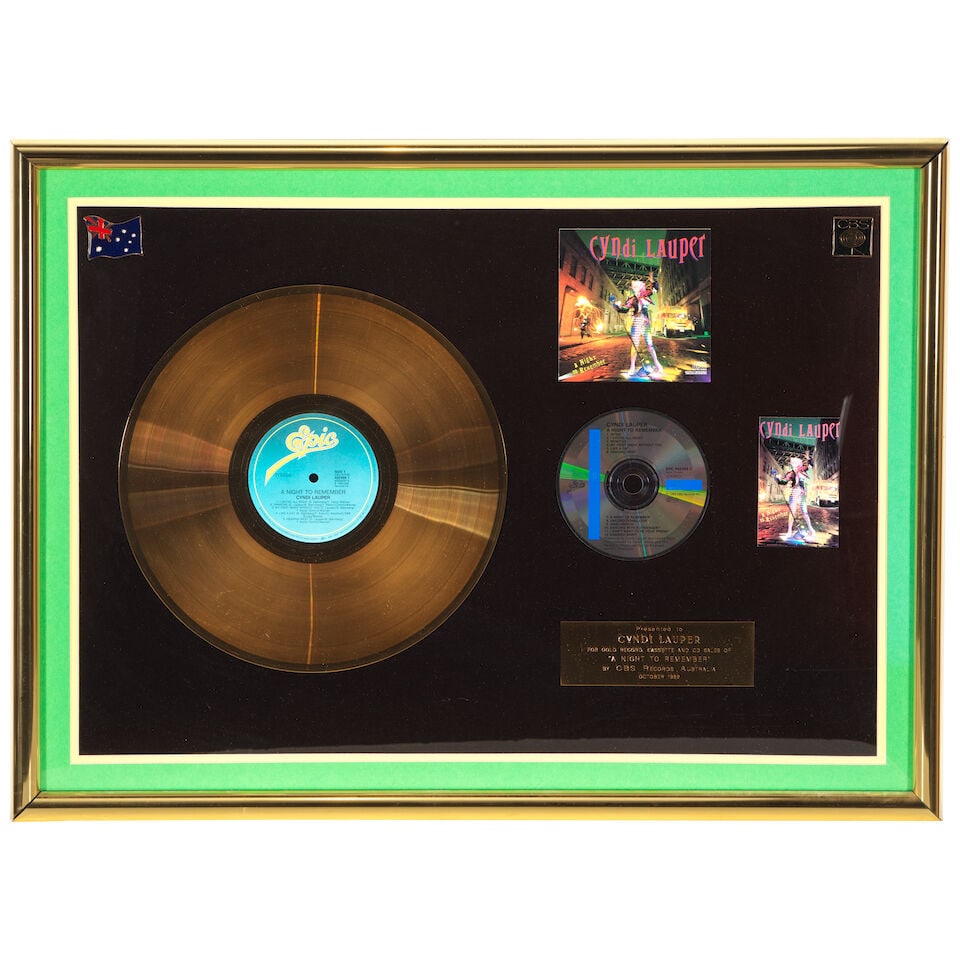 THREE CBS RECORDS AUSTRALIA/SONY MUSIC AUSTRALIA AWARDS PRESENTED TO CYNDI LAUPER 1989-2004 - 2