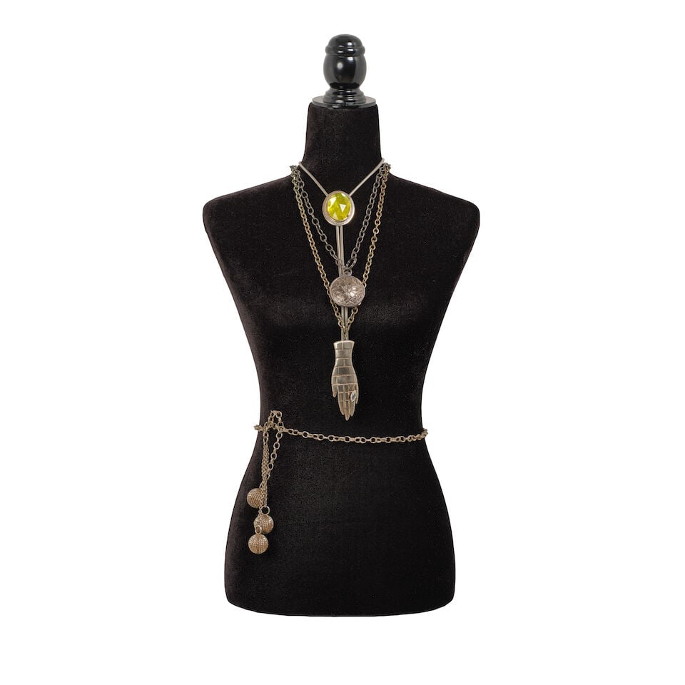 A GROUP OF STAGE-WORN VINTAGE COSTUME JEWELRY 1980s - 2
