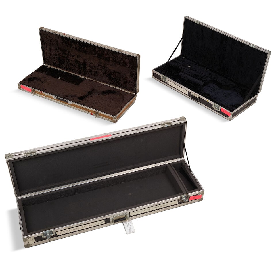 THREE TOUR-USED CYNDI LAUPER STENCILED ROAD CASES One dated 1960 - 2