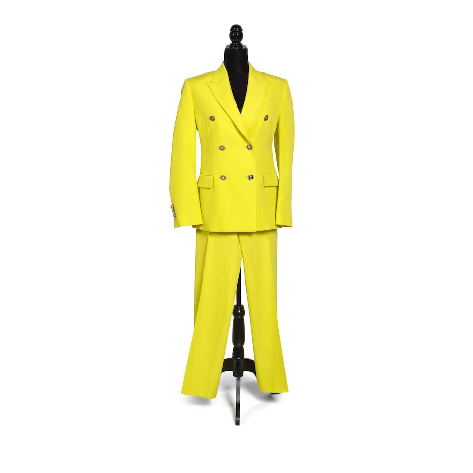 TWO DESIGNER PANT SUITS WORN TO LET THE CANARY SING EVENTS 2023-2024 - 2