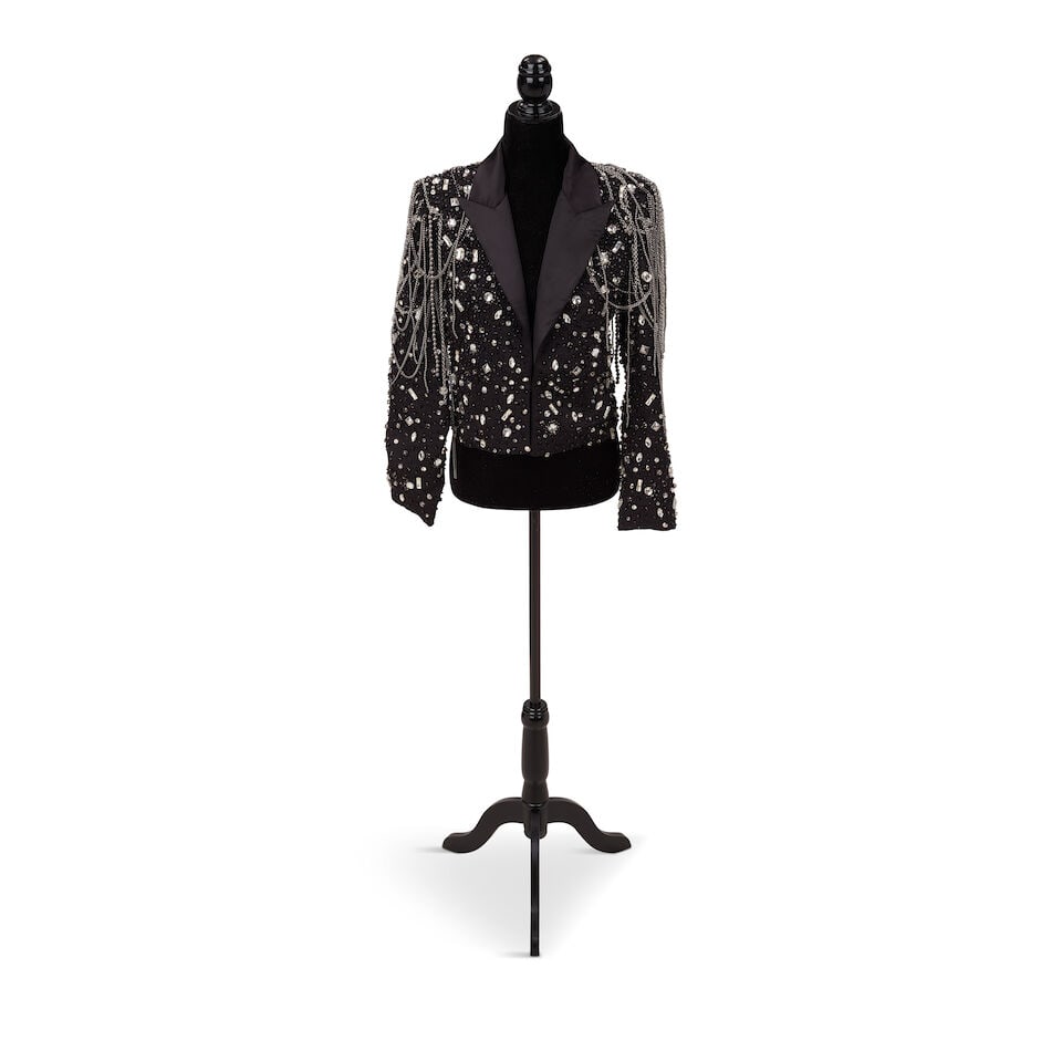 A L'AGENCE EMBELLISHED BLACK 'SOMA' BLAZER WORN AT THE ROCK & ROLL HALL OF FAME RED CARPET 2025 - 2