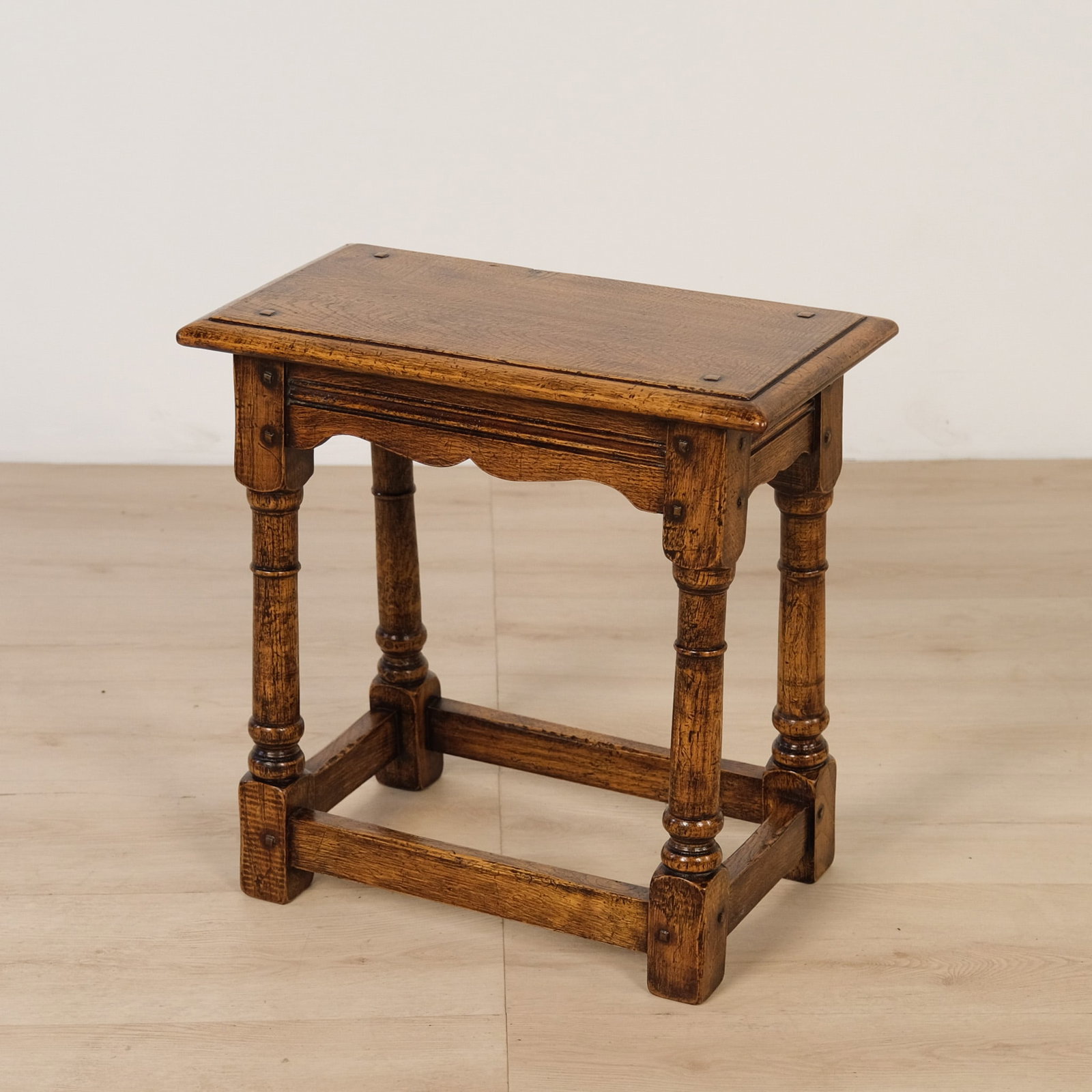 English Ipswich Oak Joint Stool, c. 1920 (1 of 3)