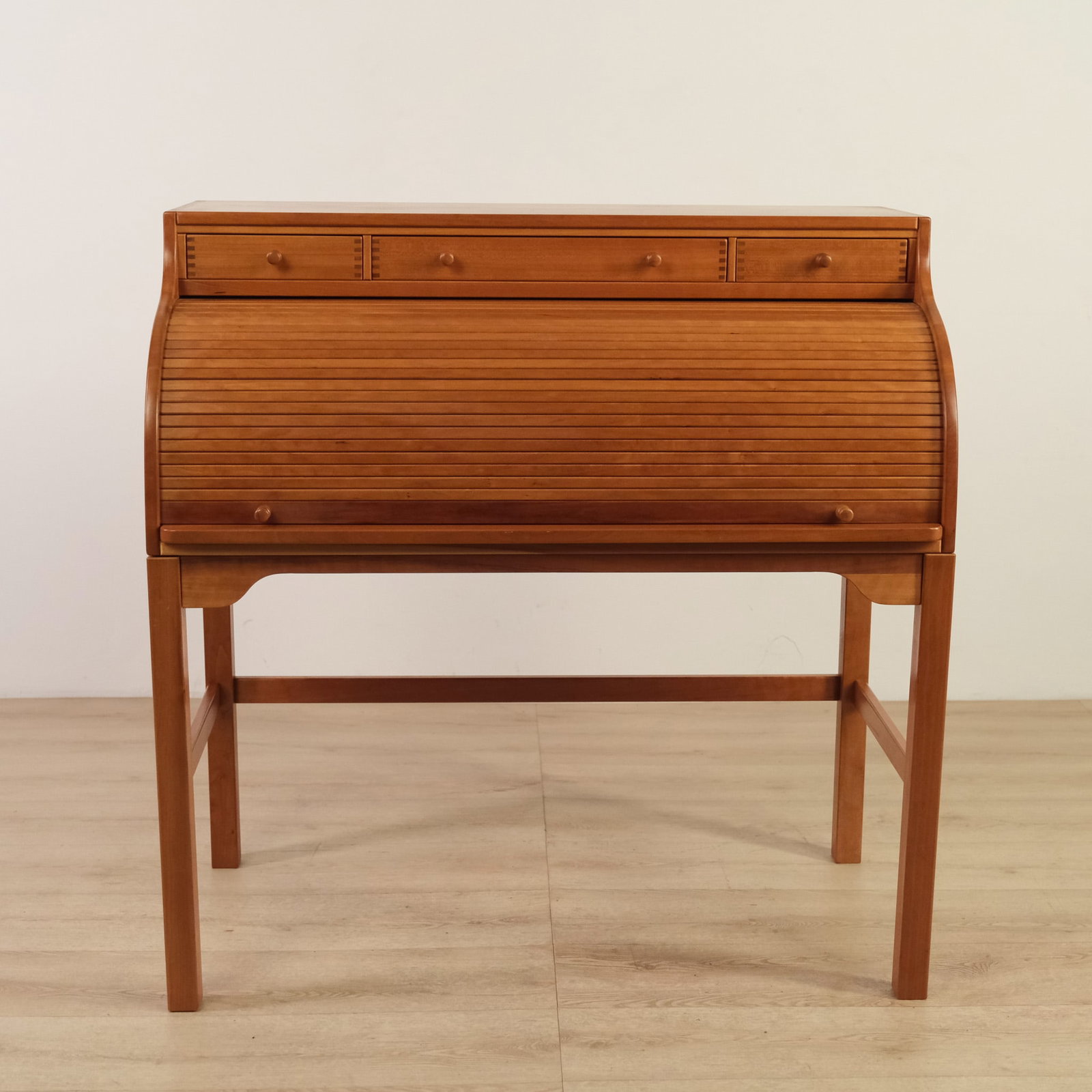 Teak Rolltop Secretary Desk by Andreas Hansen for Hadsten, c. 1970 (1 of 4)