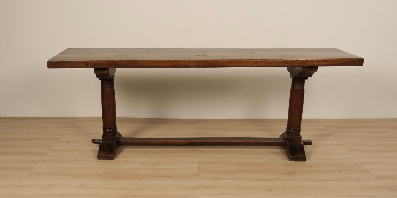 Italian Trestle Refectory Style Wood Table (1 of 2)