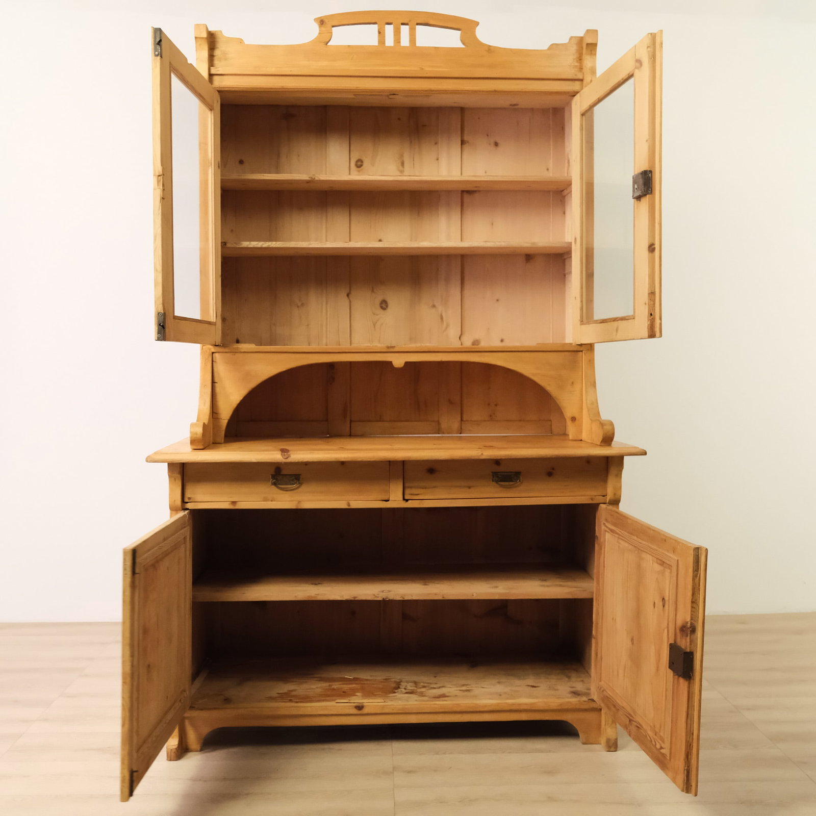 Austrian Pine Step-Back Hutch, c. 1890 - 2