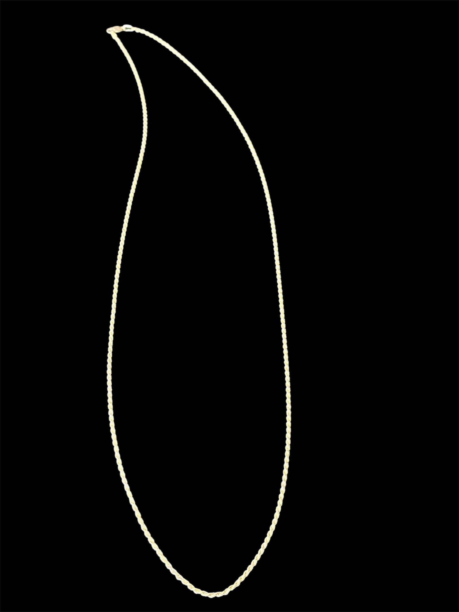 Sterling Silver rope chain: A modern sterling silver rope chain necklace with a spring ring clasp.