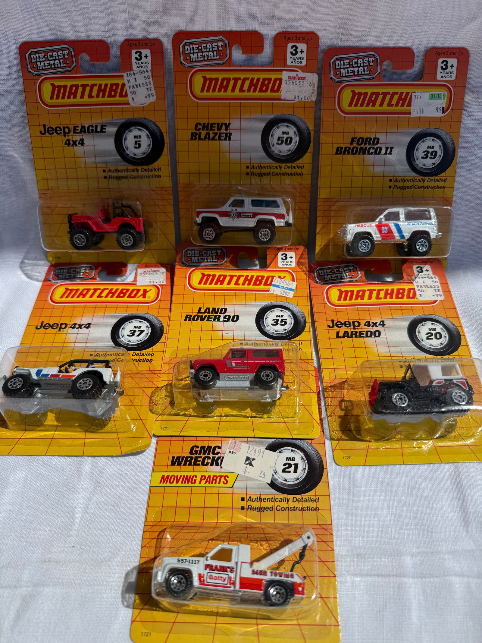 Matchbox Assortment: 7 pieces. New in box.