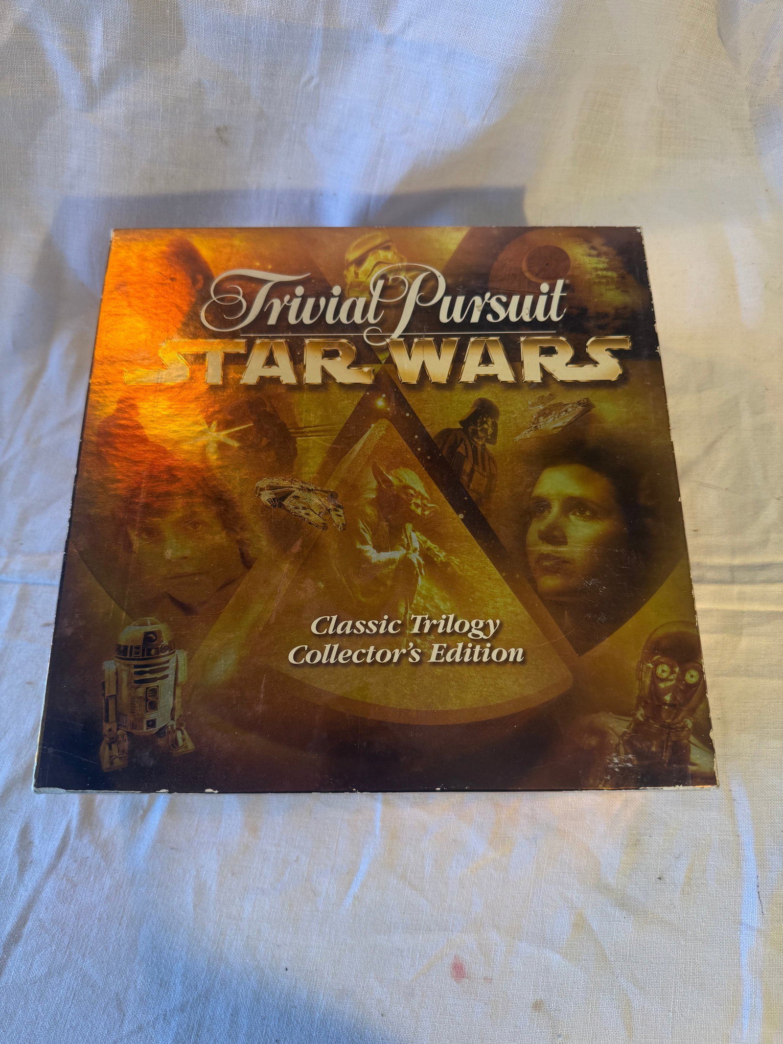 1997 Starwars Trivial Pursuit: Box Dimensions: 4in H x 10.5in W x 10.5in D. Complete.