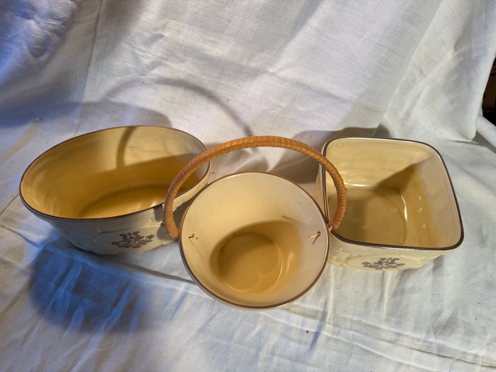 Pfaltzgraff Basket Weave items - 2