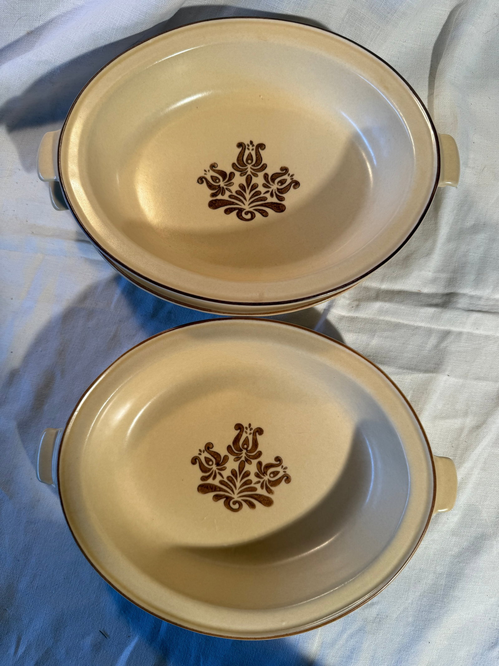 Pfaltzgraff Handled Serving Dishes: 3 pieces