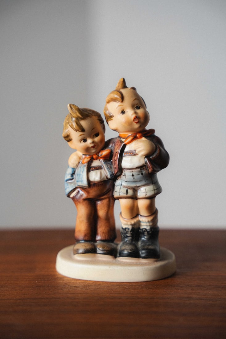 Hummel Max & Moritz Figurine #123: Presenting Hummel Figurine #123, Max & Moritz, produced by Goebel / Hummel. Hummel figurines, inspired by the illustrations of Sister Maria Innocentia Hummel, are renowned for their charming