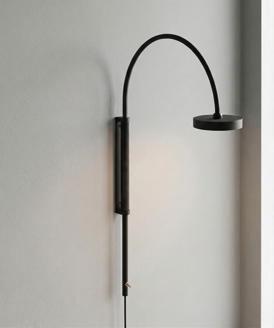 2842.25 Sonneman Pluck Architectural Small LED Wall Lamp with Satin Black Finish: Presenting a Sonneman Pluck Architectural Small LED Wall Lamp in satin black finish, model #2842.25, designed by Robert Sonneman, widely regarded as a pioneer of modern American lighting design since