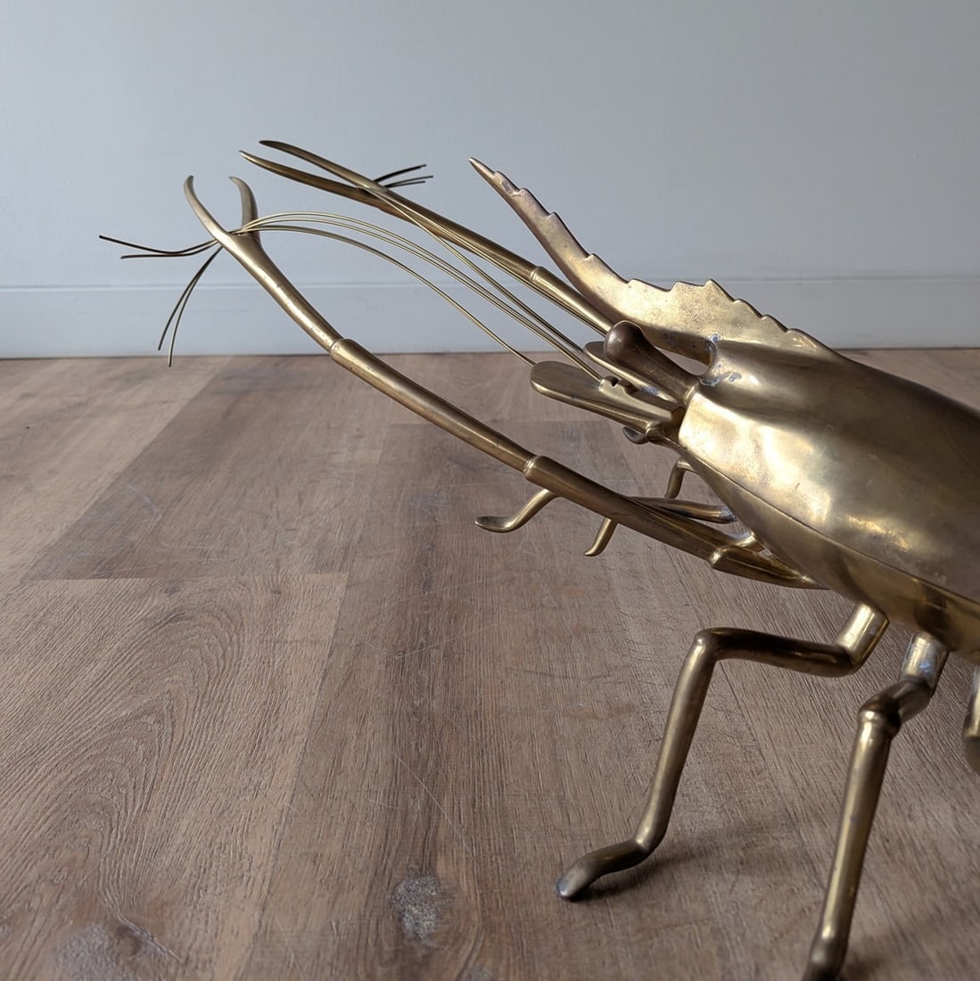 1970s Solid Brass Lobster Box, 34 inch - 7