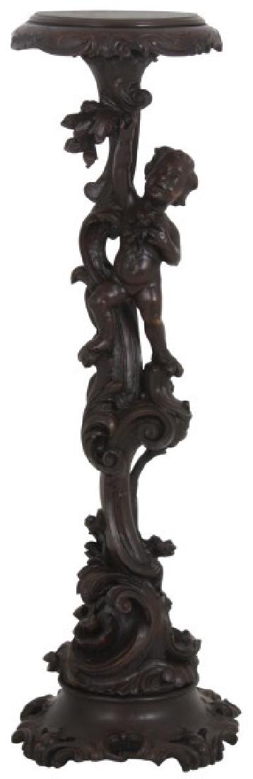 Figural Putti Carved Plant Stand (1 of 8)