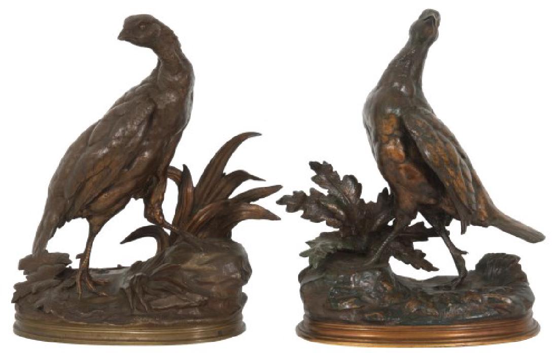 Pr. J. Moigniez Bronze Quail Sculptures (1 of 10)