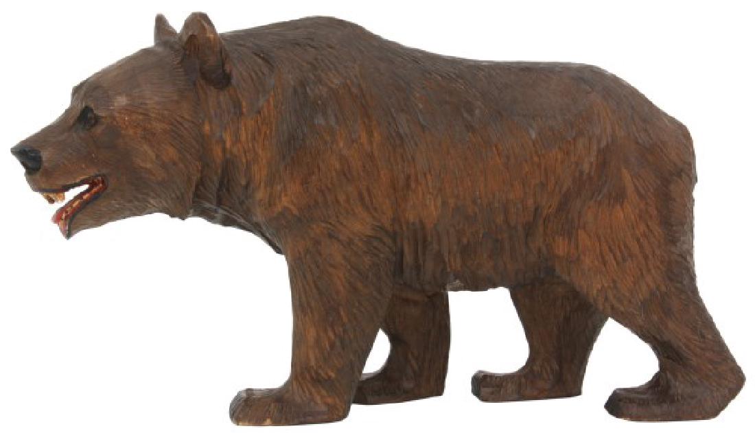 Large Figural Carved Black Forest Bear (1 of 6)