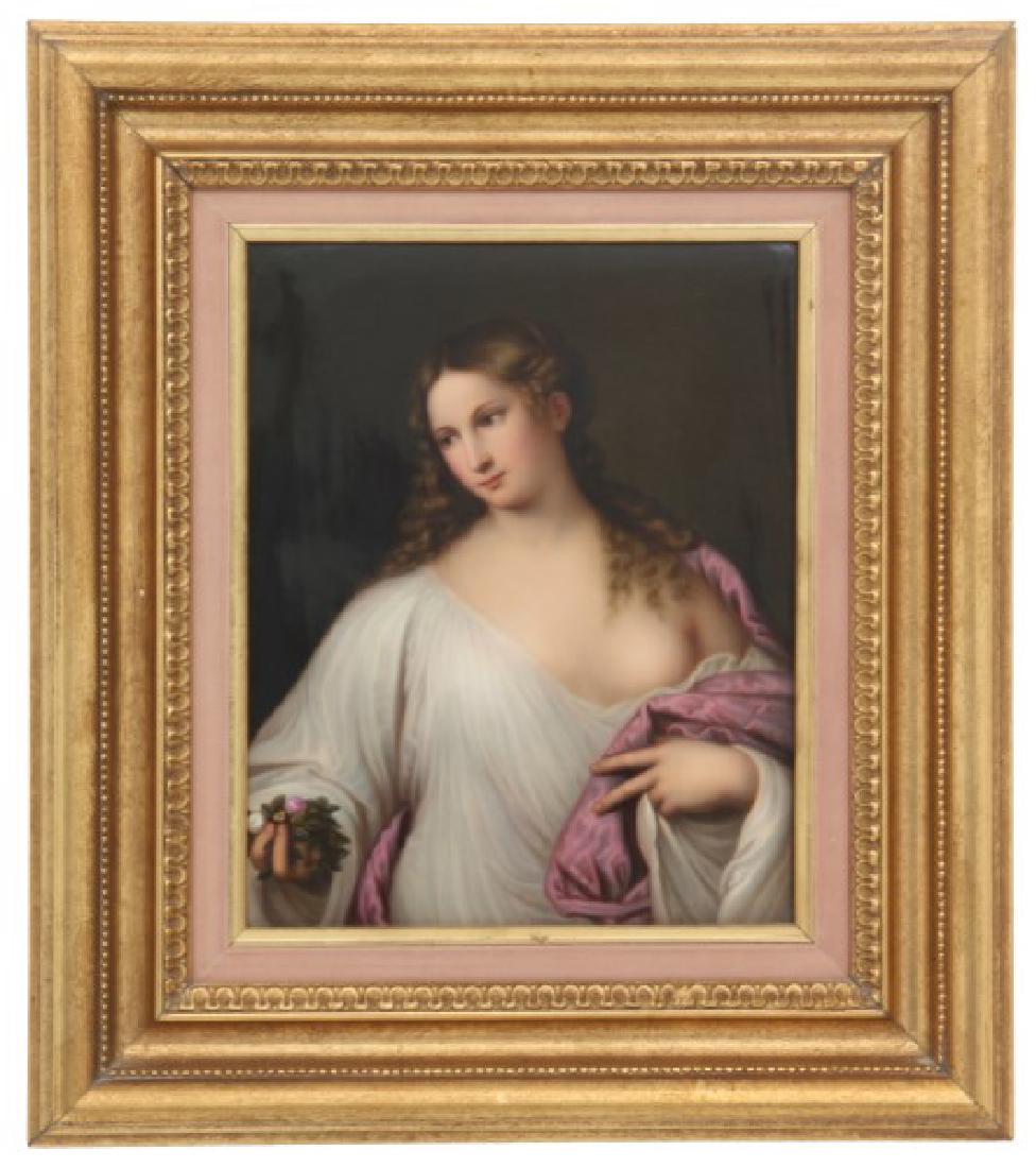 KPM Hand Painted Portrait Plaque – Flora (1 of 8)