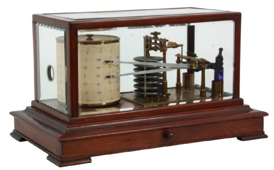 English Mahogany Barothermograph (1 of 10)