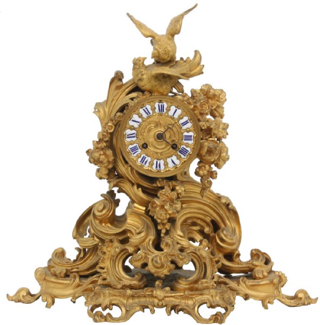 French Gilt Bronze Mantle Clock (1 of 10)
