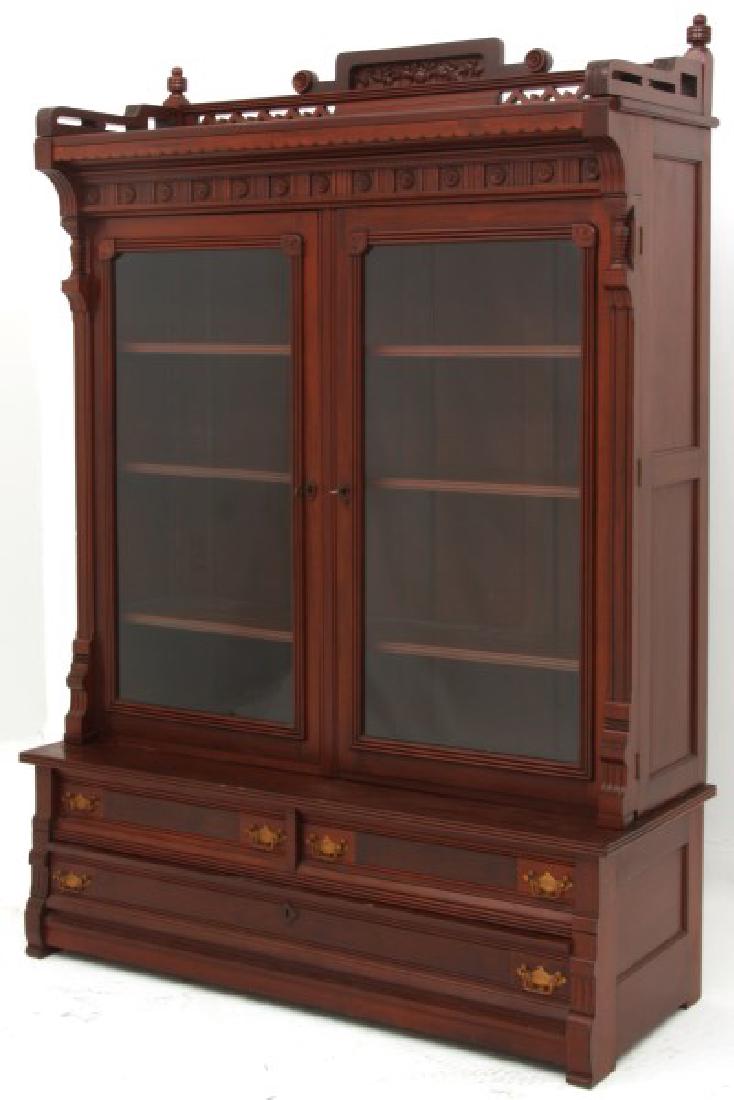 Eastlake Mahogany 2 Dr. Step-back Bookcase (1 of 10)