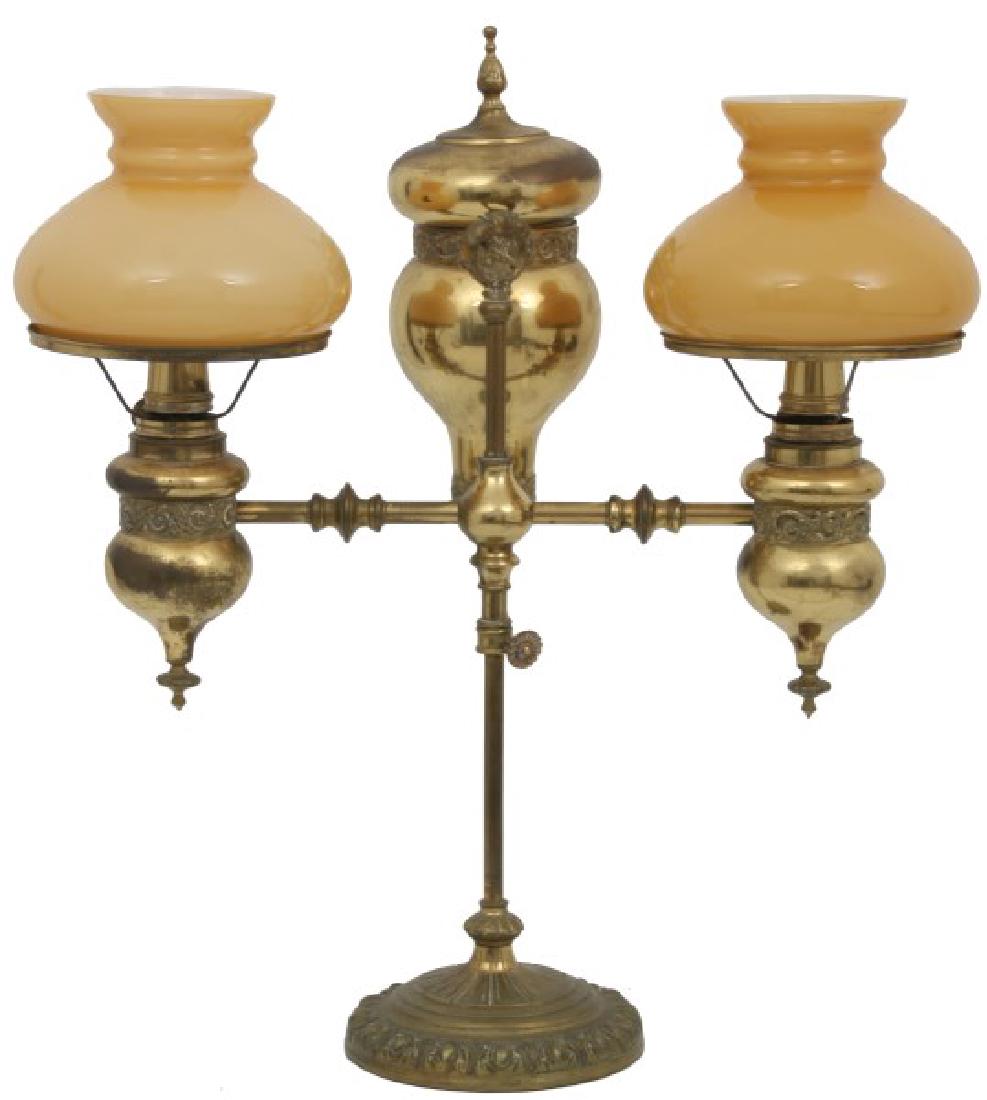 Brass Double Student Lamp (1 of 10)