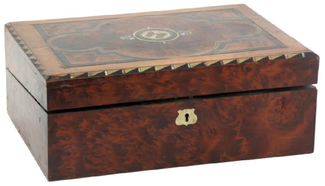 Inlaid Maple Lift Top Travel Desk (1 of 10)