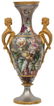 Large Platinum Background Porcelain Vase