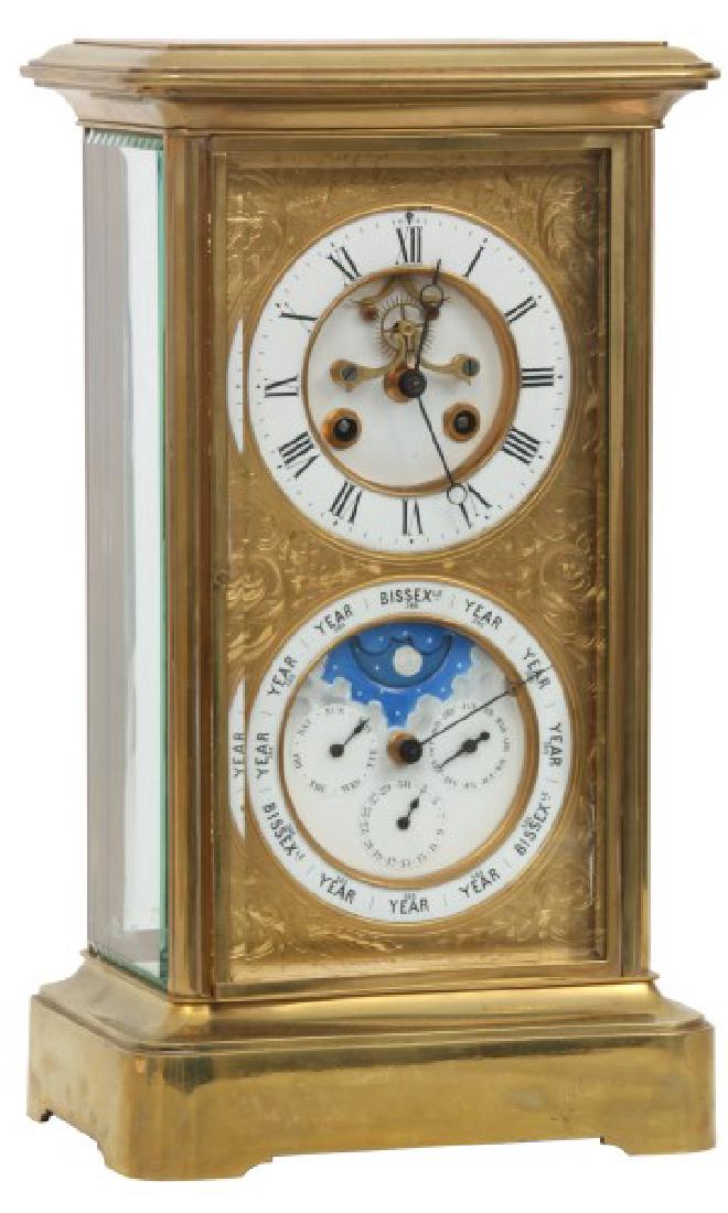 Brass Crystal Regulator Calendar Clock (1 of 10)