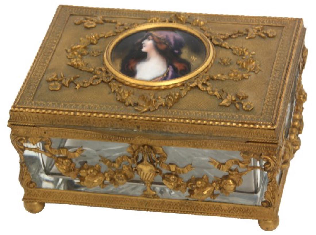 Enamel and Brass Mounted Dresser Box (1 of 10)