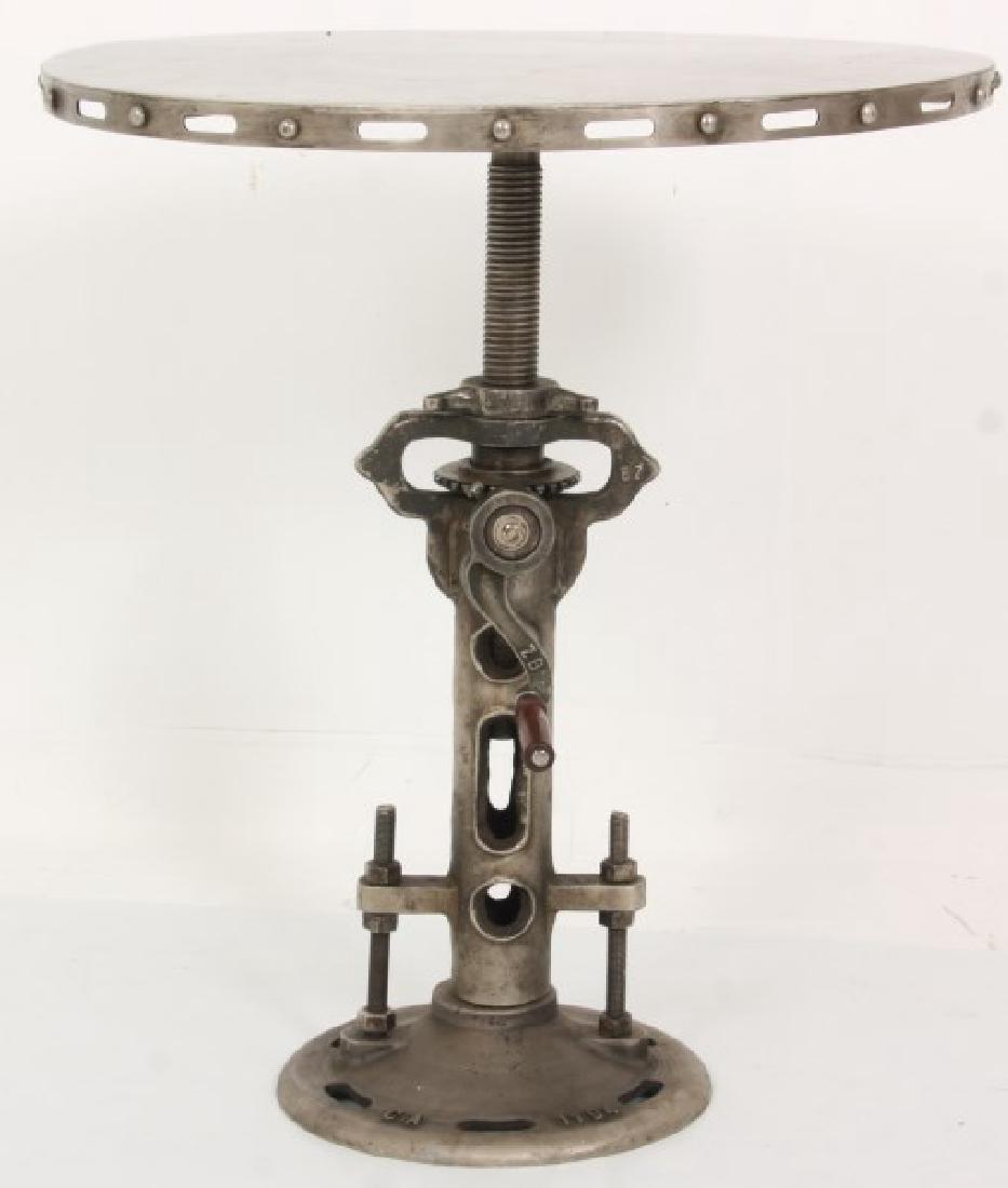 Industrial Cast Iron Swivel Bar Table (1 of 10)