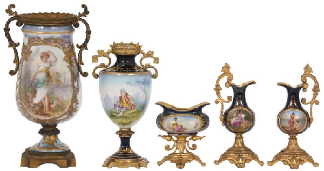 5 Miniature Sevres Porcelain Pieces (1 of 10)
