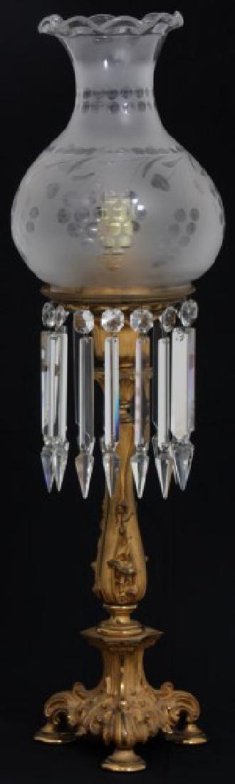 Gilt Bronze Astral Lamp With Prisms (1 of 7)