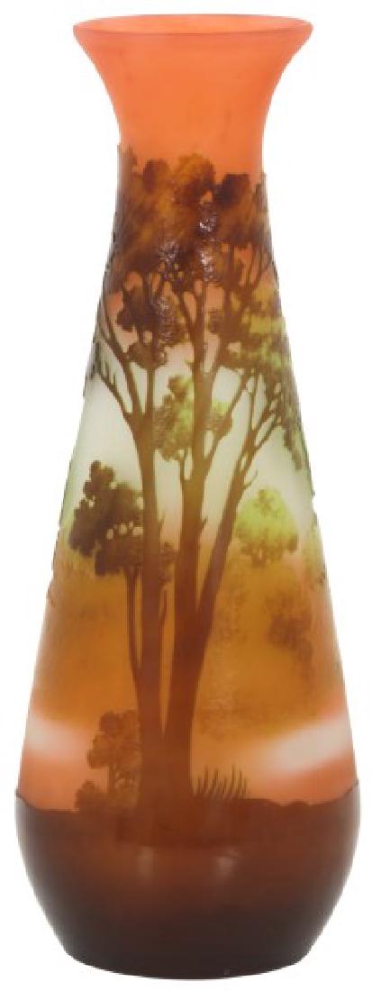 Galle Cameo Glass 4 Color Scenic Vase (1 of 7)