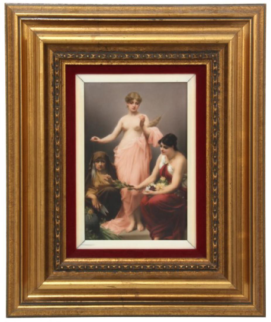Hand Painted Porcelain Plaque – Three Fates (1 of 6)